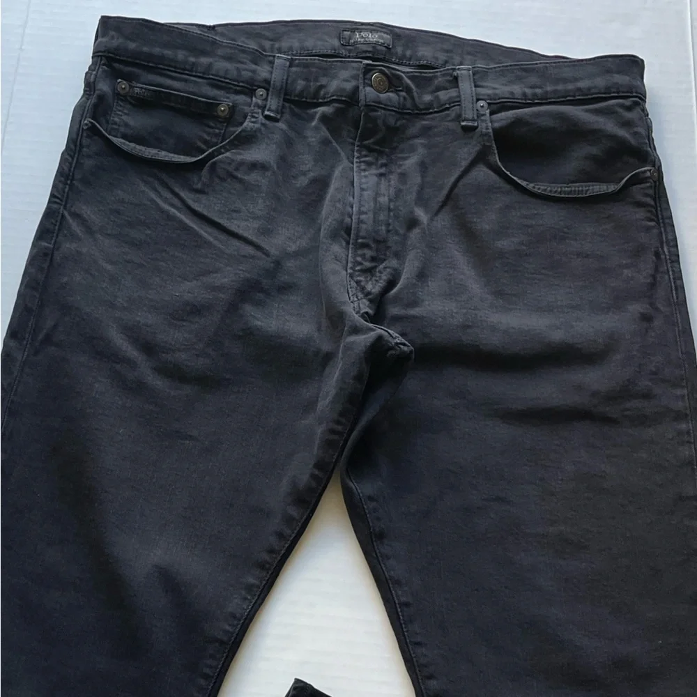 Polo Ralph Lauren Men's Black Varick Slim Straight Denim Casual Jeans